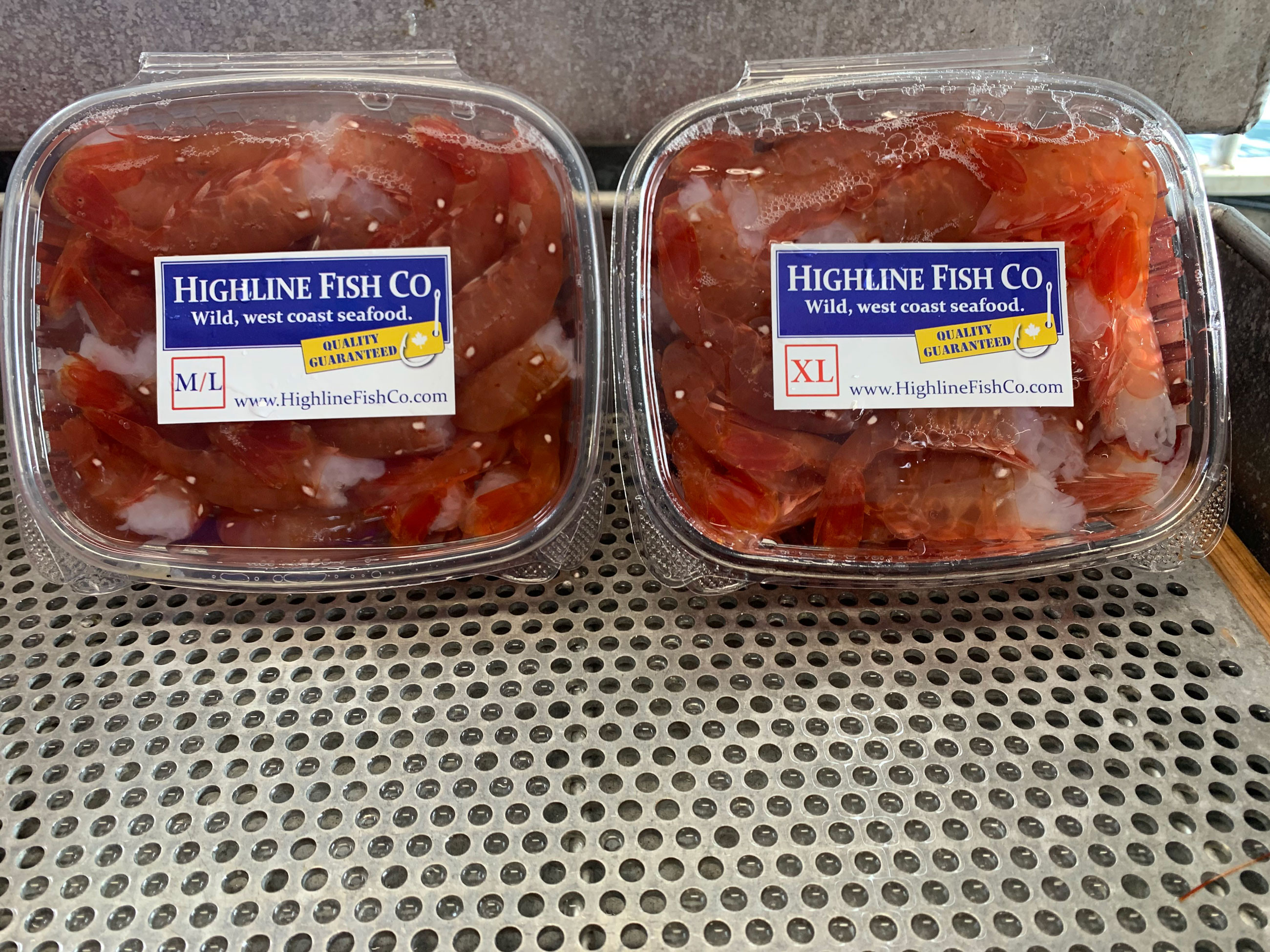 Prawns product photo.