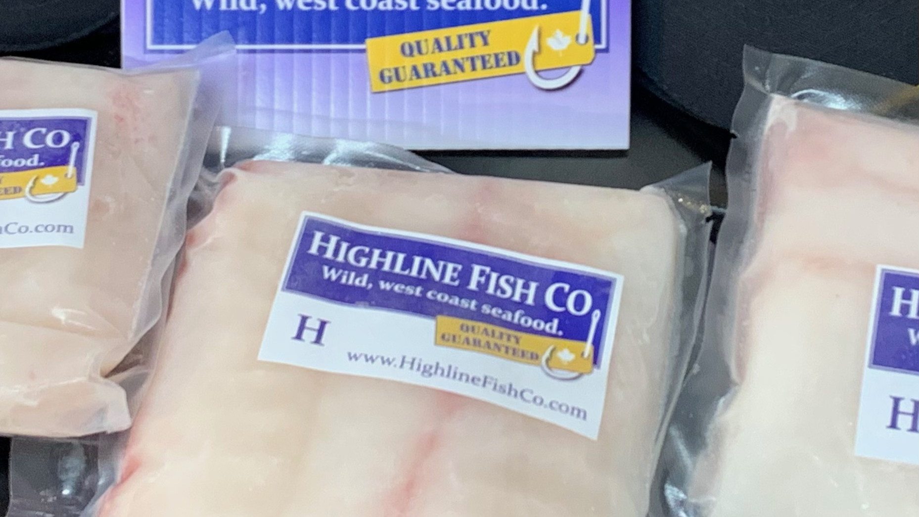 Frozen halibut filets