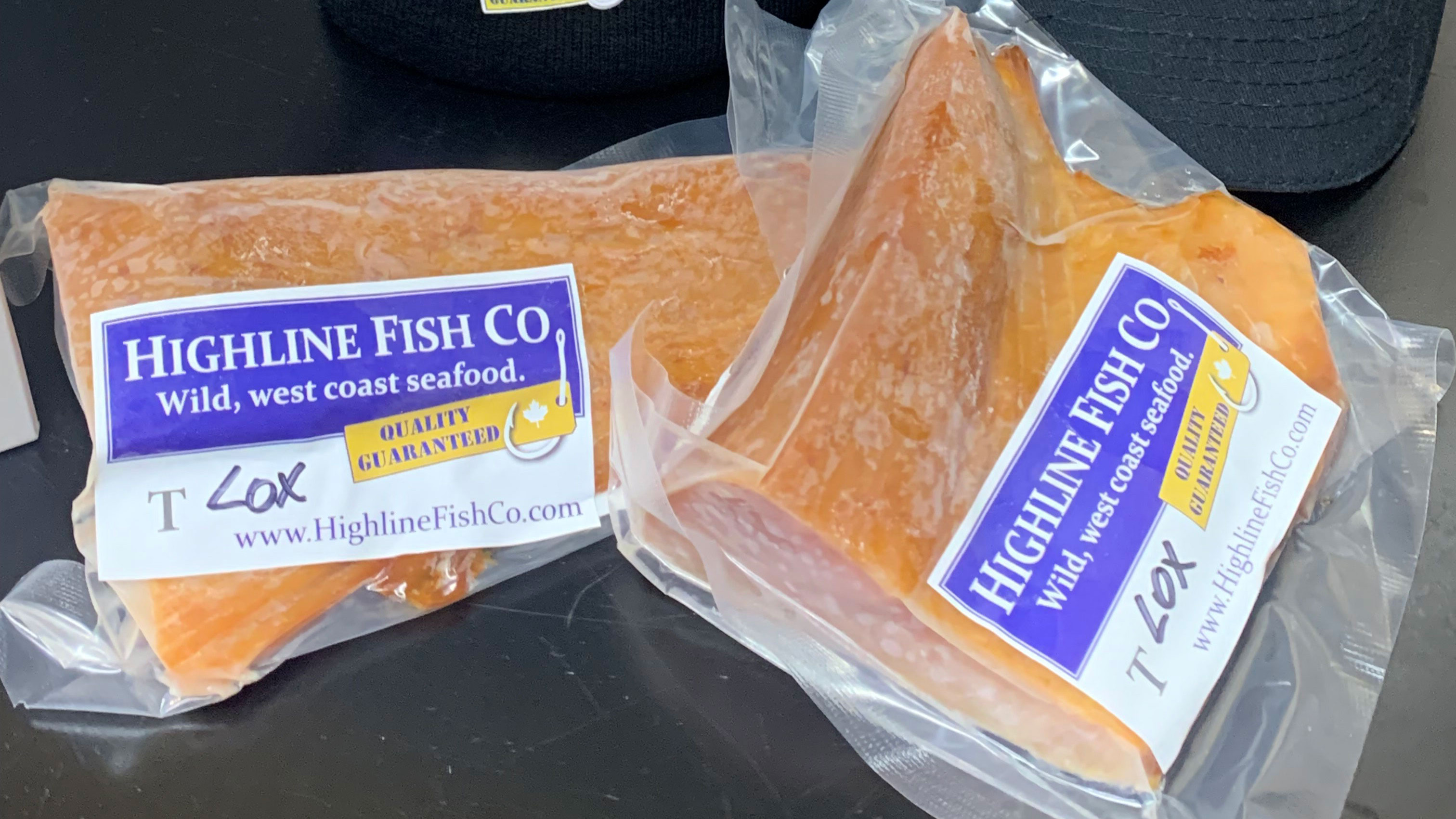 Frozen tuna lox