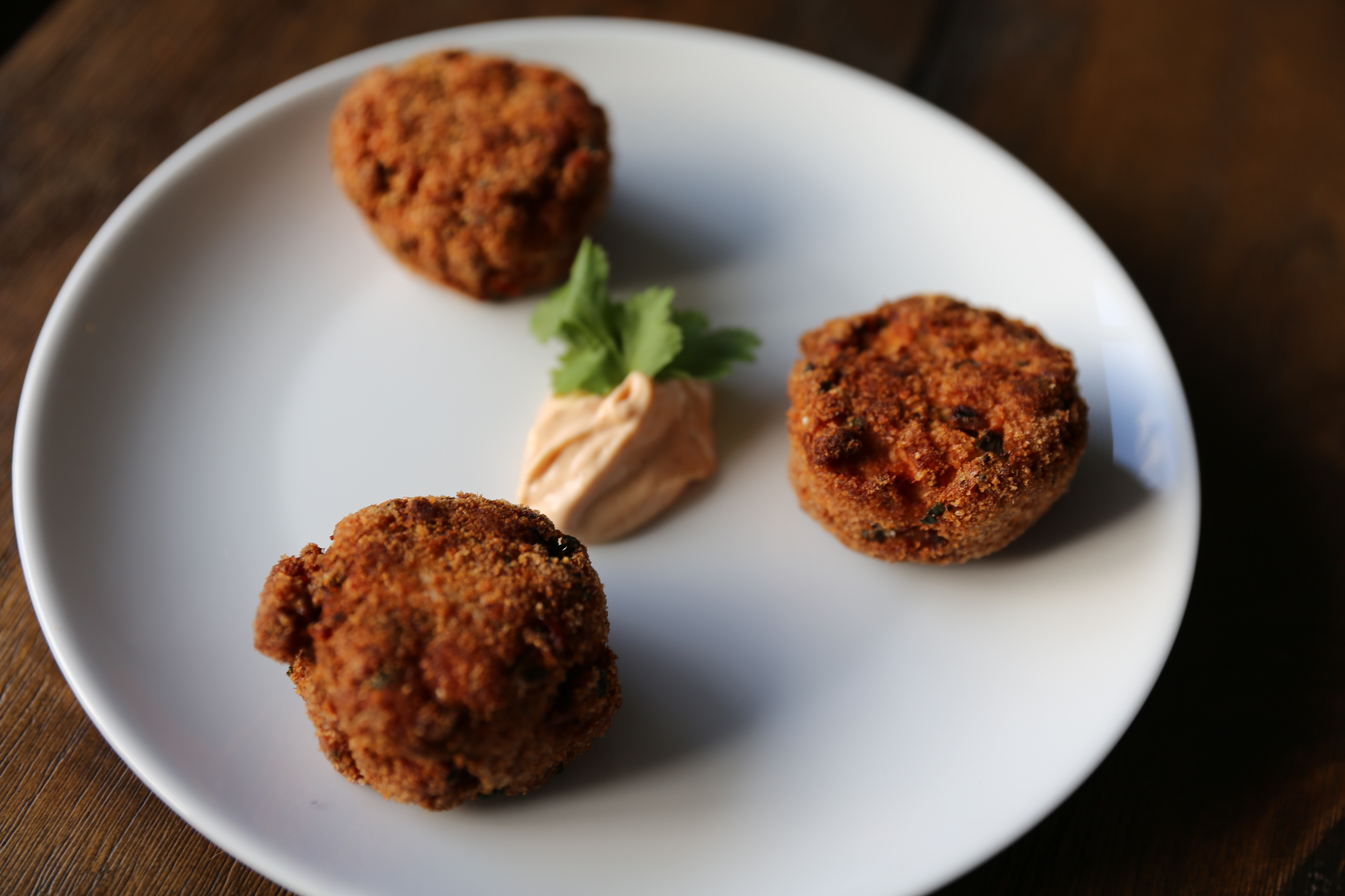 Halibut Cakes with Chipotle Mayo or Homemade Tartar sauce Recipe photo. Taken fresh on a local BC fishing
              boat.