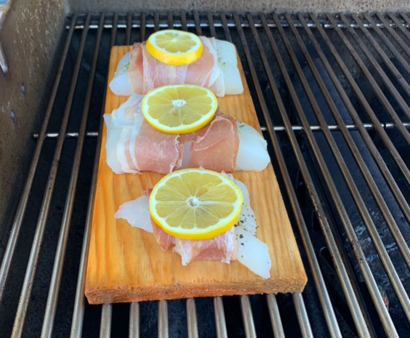 Prosciutto Wrapped Halibut Recipe photo. Taken fresh on a local BC fishing
boat.