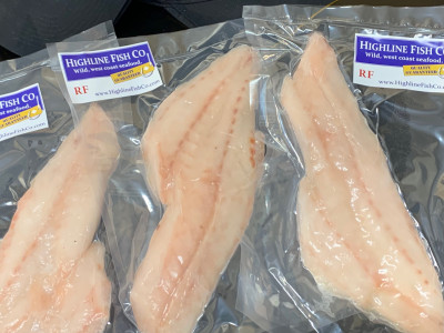 Frozen Rock Cod product photo. Taken fresh on a local BC fishing boat.